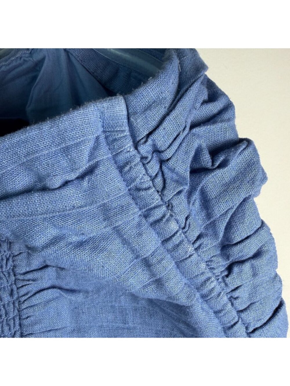 Abercrombie & Fitch Emerson Linen Cotton Blend Maxi Dress Blue XL Preppy Coastal - Picture 12 of 12